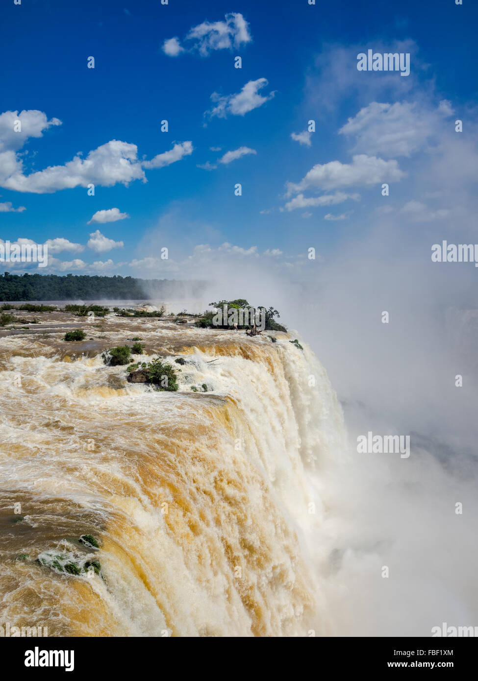 Iguacu Falls, on the border of Argentina and Brazil. Stock Photo