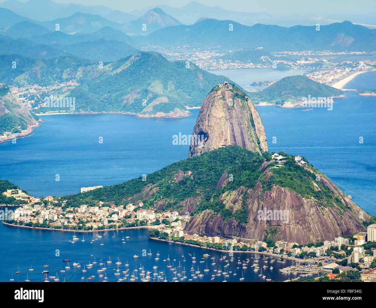 Sugarloaf Mountain in Rio de Janeiro, Brazil. Stock Photo