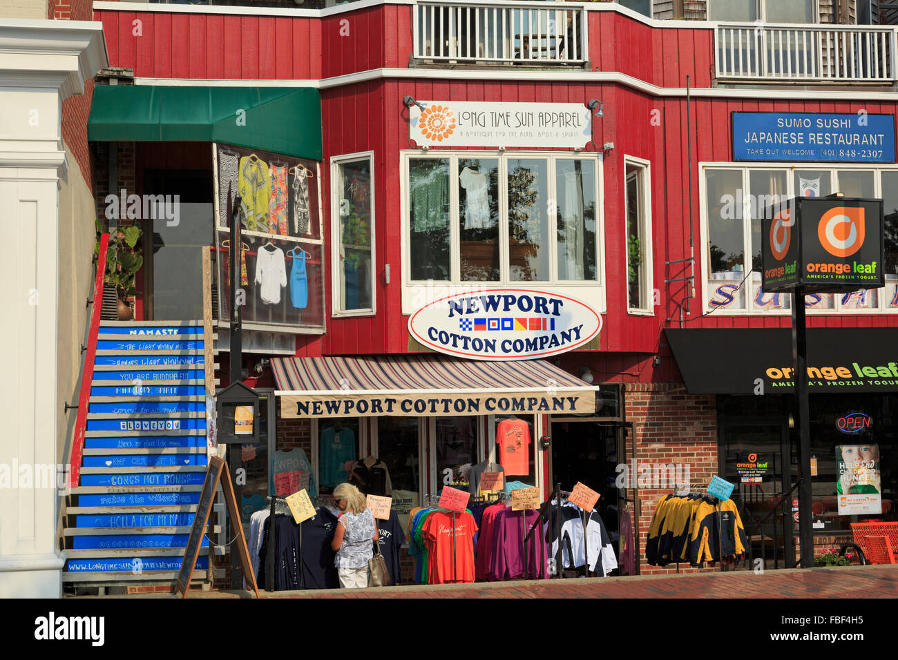 Thames Street, Newport, Rhode Island, USA Stock Photo Alamy