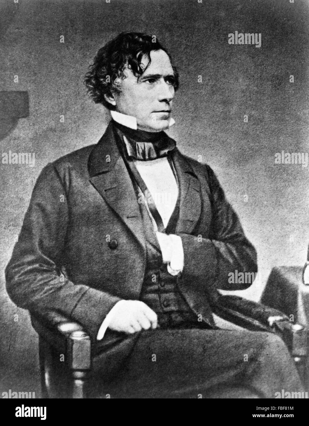 14th US President Franklin Pierce c 1855-65 Stock Photo