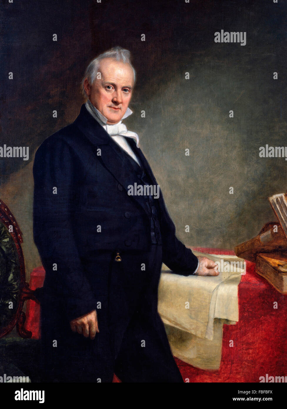 James Buchanan (1791-1868). Portrait of the 15th US President by George Peter Alexander Healy, 1859 Stock Photo