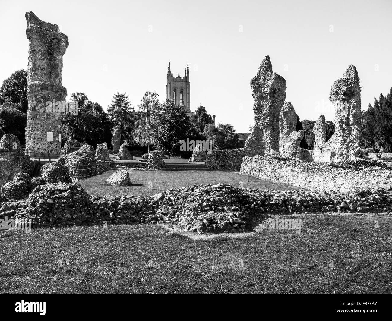 Bury St Edmunds Abbey and ruins Stock Photo