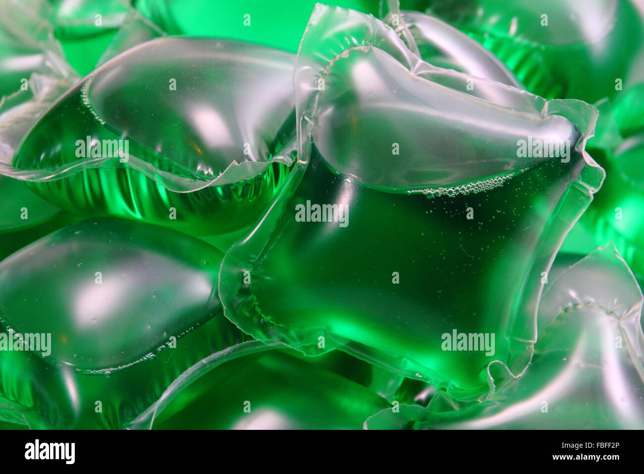 Liquid laundry biological detergent capsules, UK Stock Photo Alamy