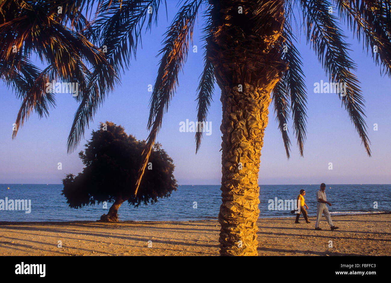Rompillo beach, Roquetas de Mar.Almeria province, Andalucia, Spain. Stock Photo