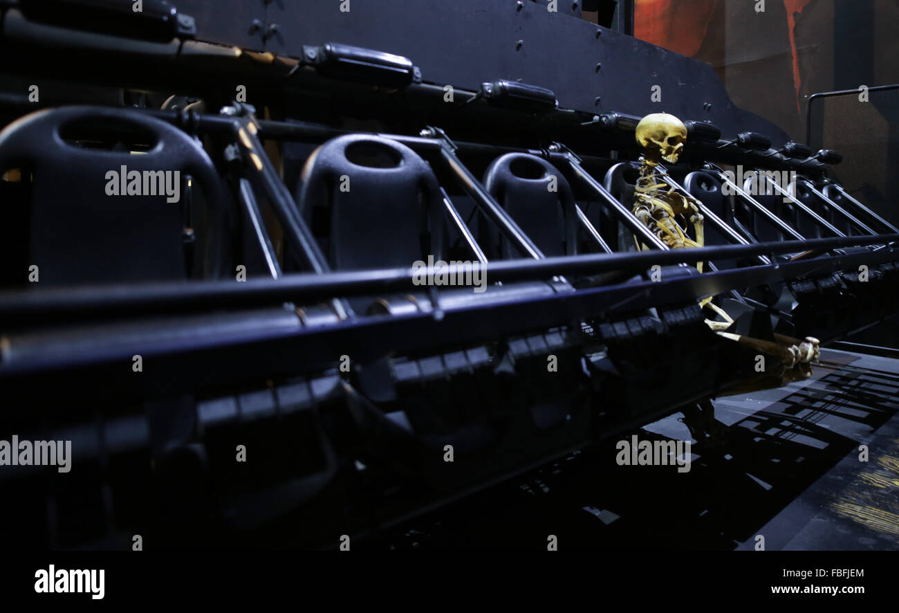 Skeleton sits on ride in hi-res stock photography and images - Alamy