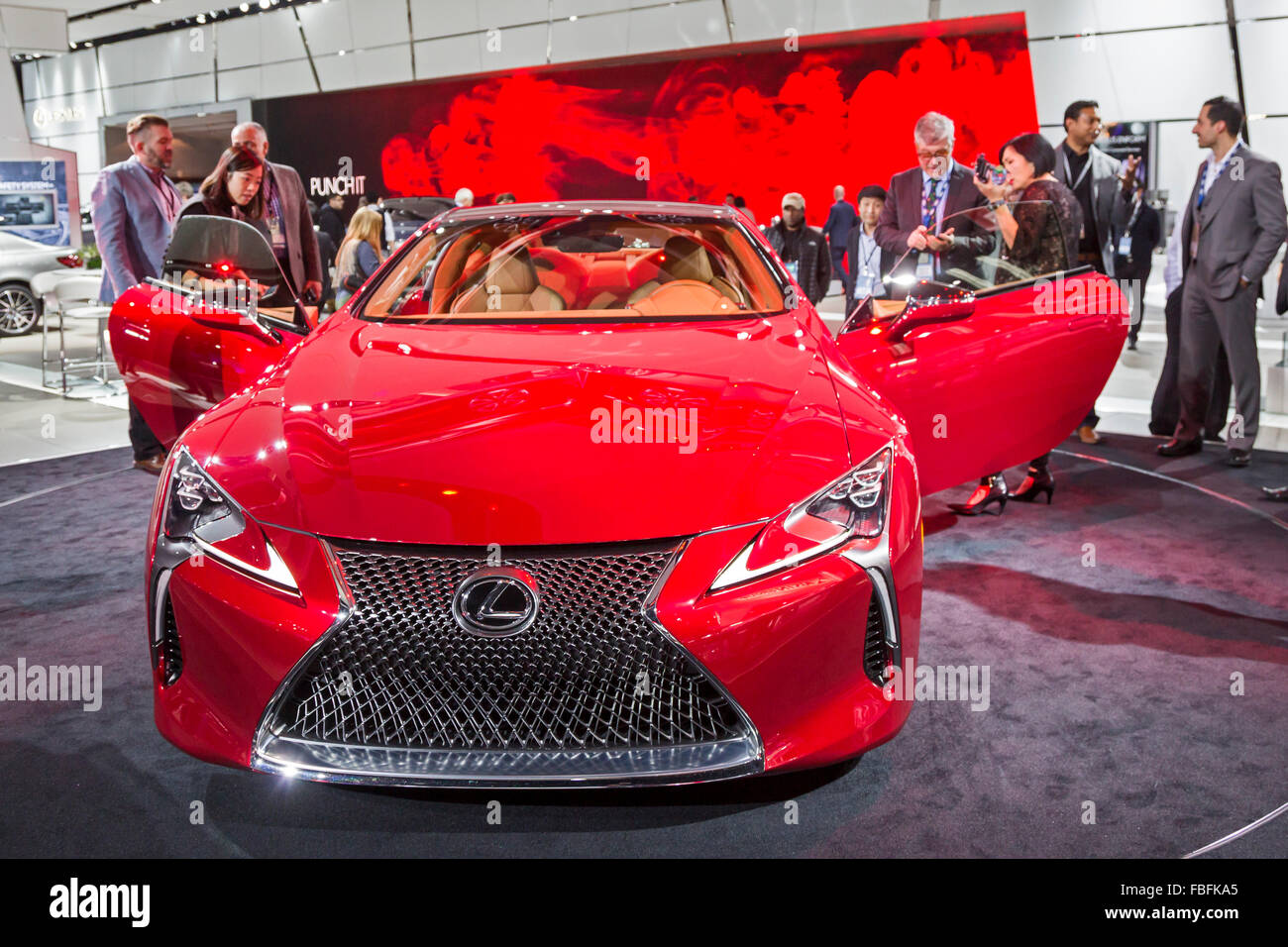 Detroit, Michigan - The Lexus LC 500 on display at the North American International Auto Show. Stock Photo