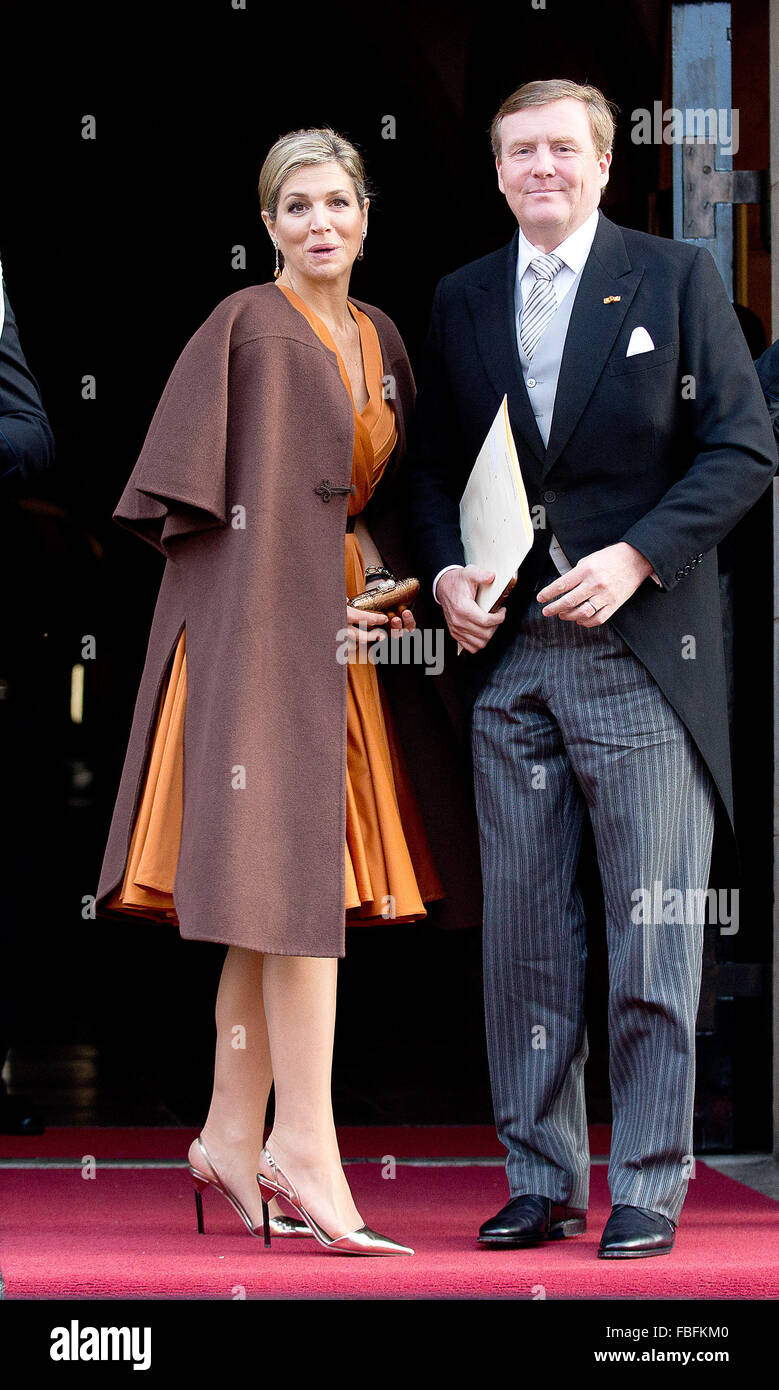 Dutch King Willem-Alexander and Queen Maxima arrive for the traditional ...
