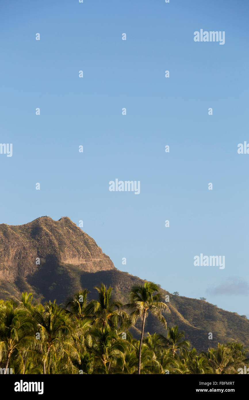 Diamond head crater. Stock Photo