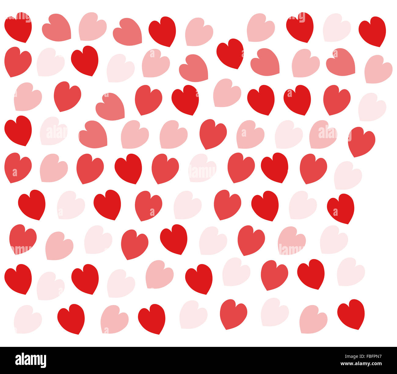 hearts on a white background Stock Photo - Alamy