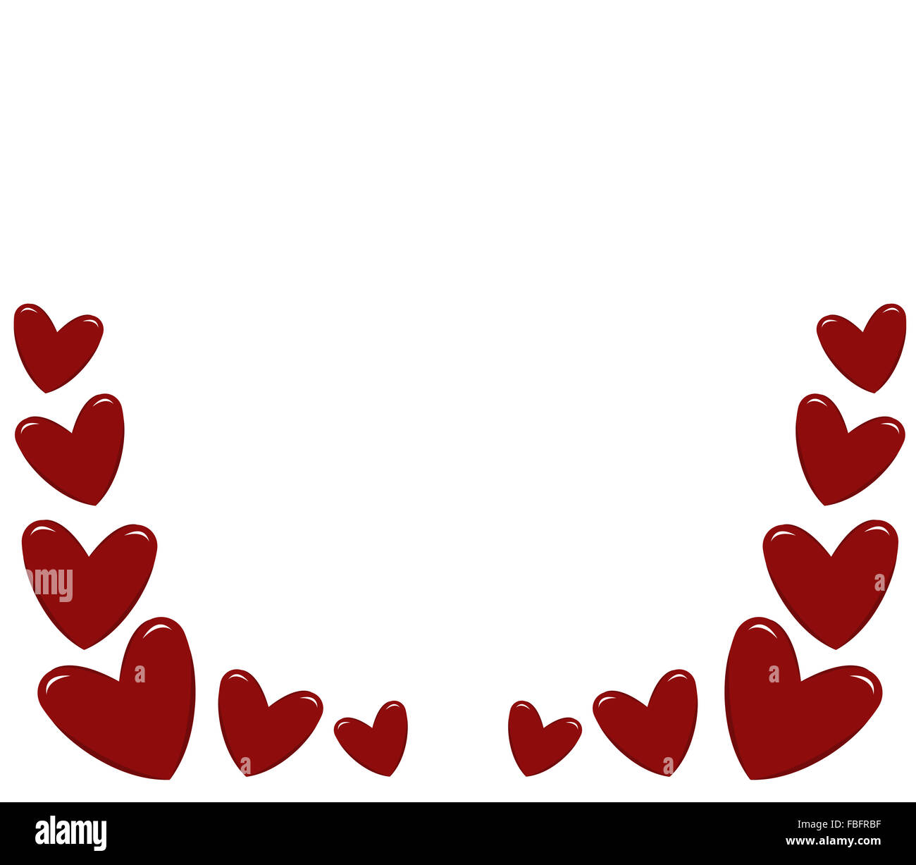 hearts on a white background Stock Photo - Alamy