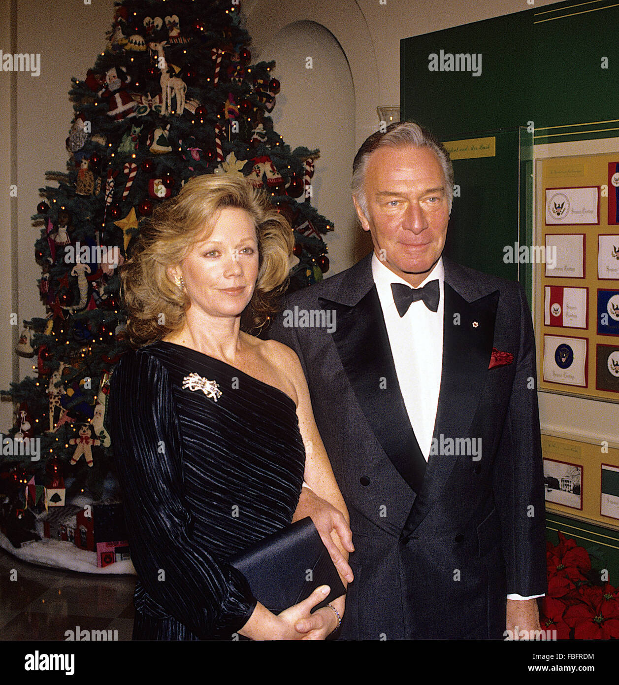 Washington, DC., USA, 6th December, 1992 Christopher Plummer and wife Elaine arrive at the White House for the Kennedy Center Honors. Arthur Christopher Orme Plummer  is a Canadian theater, film and television actor. He made his film debut in 1958's Stage Struck, and notable film performances include The Sound of Music , The Night of the Generals, Murder by Decree, The Return of the Pink Panther, Star Trek VI: The Undiscovered Country, The Man Who Would Be King, The Insider and 1969 cult classic Lock Up Your Daughters. Credit: Mark Reinstein Stock Photo