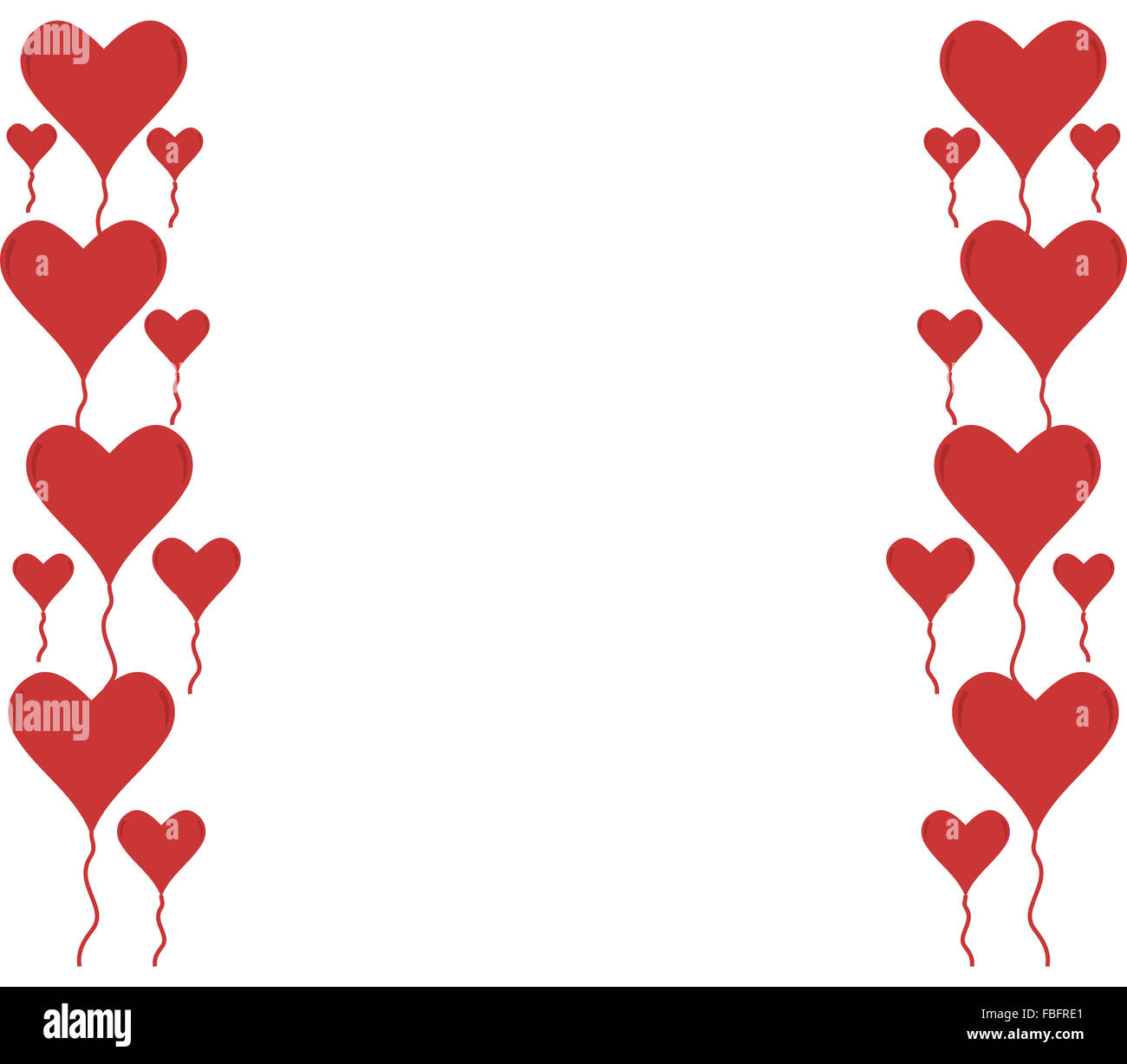 hearts on a white background Stock Photo - Alamy