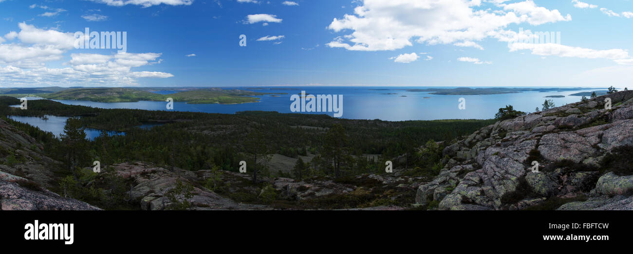 Skuleskogen National Park is a Swedish national park in Vaesternorrland County, on the coast of the Baltic Sea, in northern Swed Stock Photo