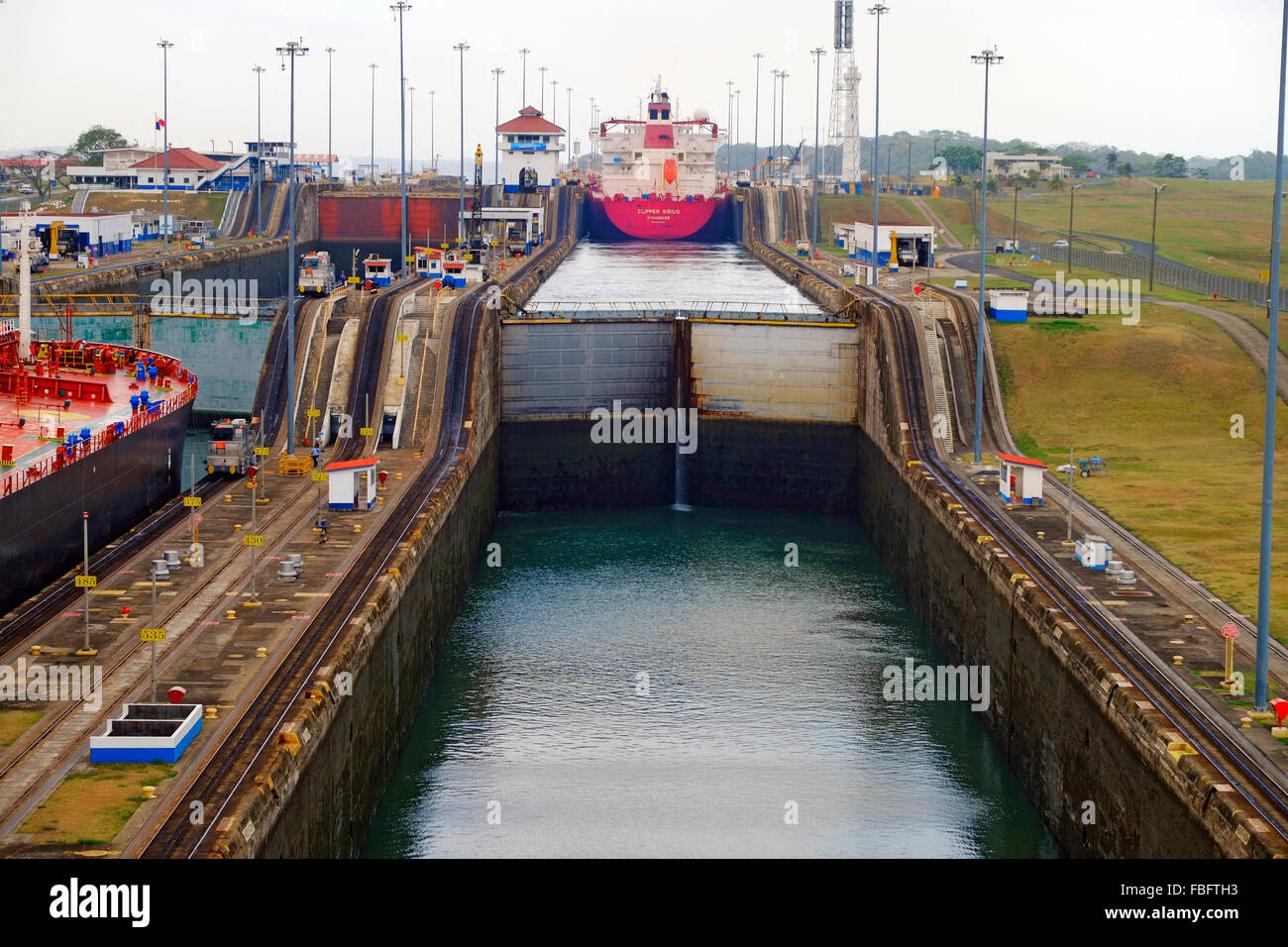 Panama canal locks map hires stock photography and images Alamy