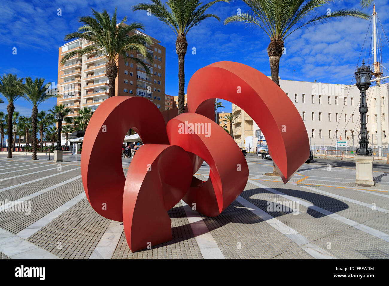 Sculpture Avenue Duque De Najera Old Town Cadiz Andalusia Spain 