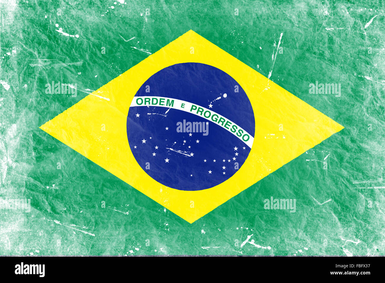 The Brazilian flag Stock Photo