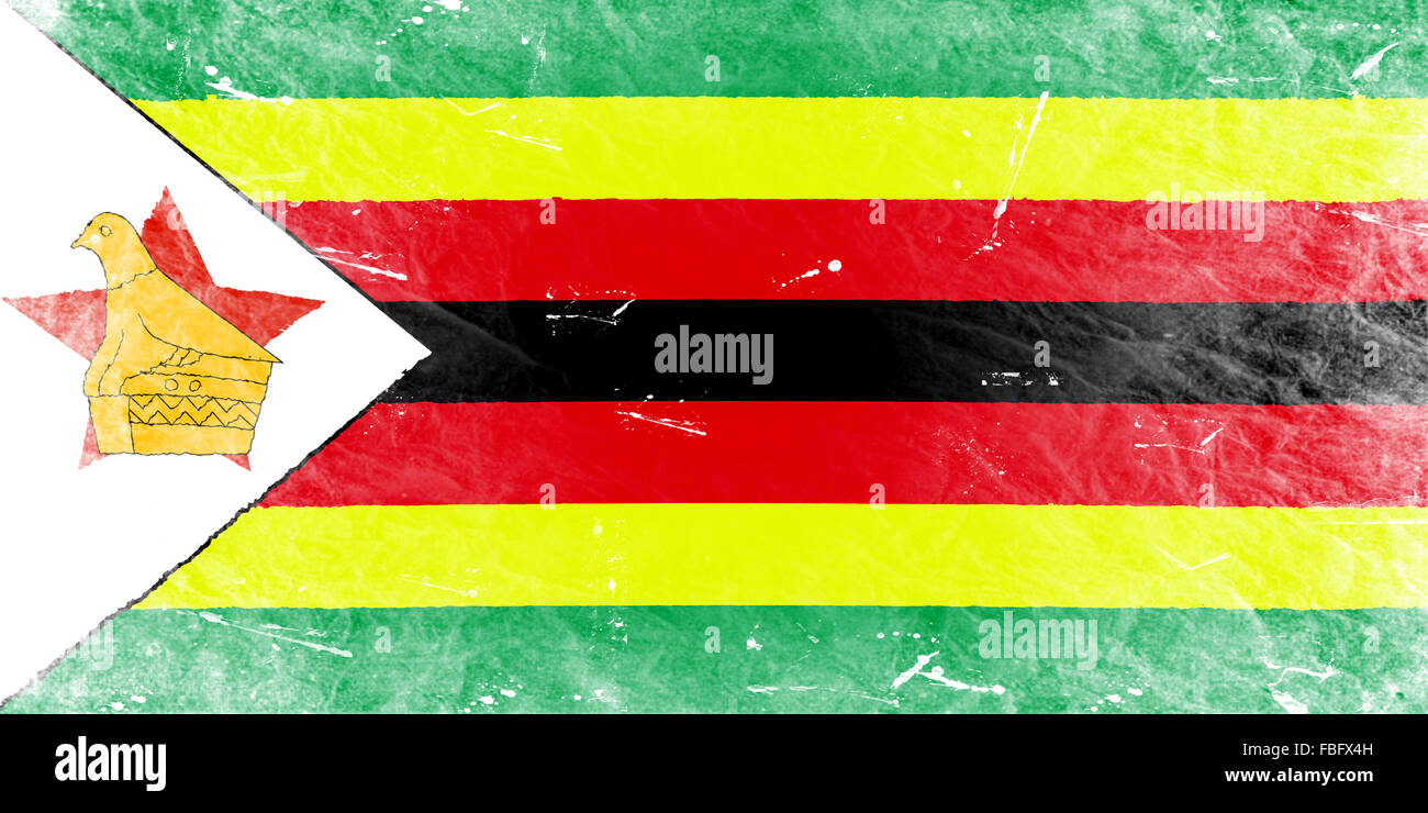 The Zimbabwe flag Stock Photo Alamy