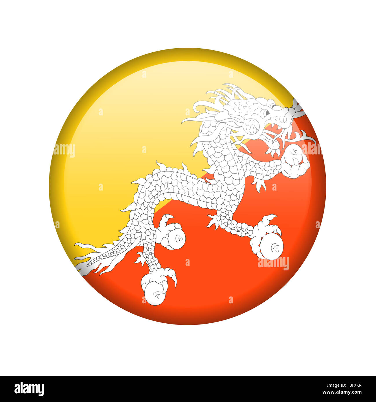 The Bhutanese flag Stock Photo Alamy