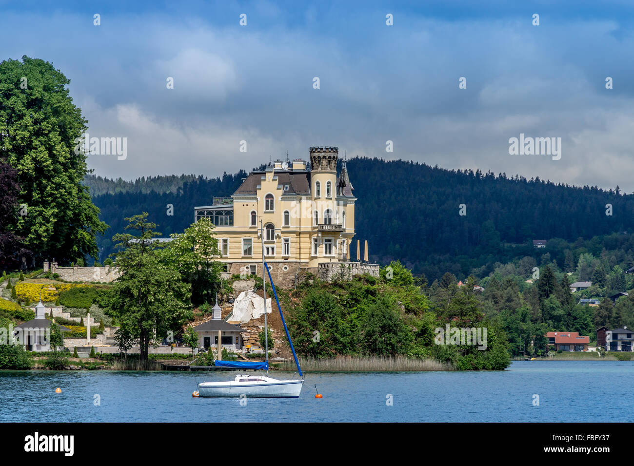 Reifnitz, a village in Carinthia, Austria, located at the Lake Woerther. Stock Photo