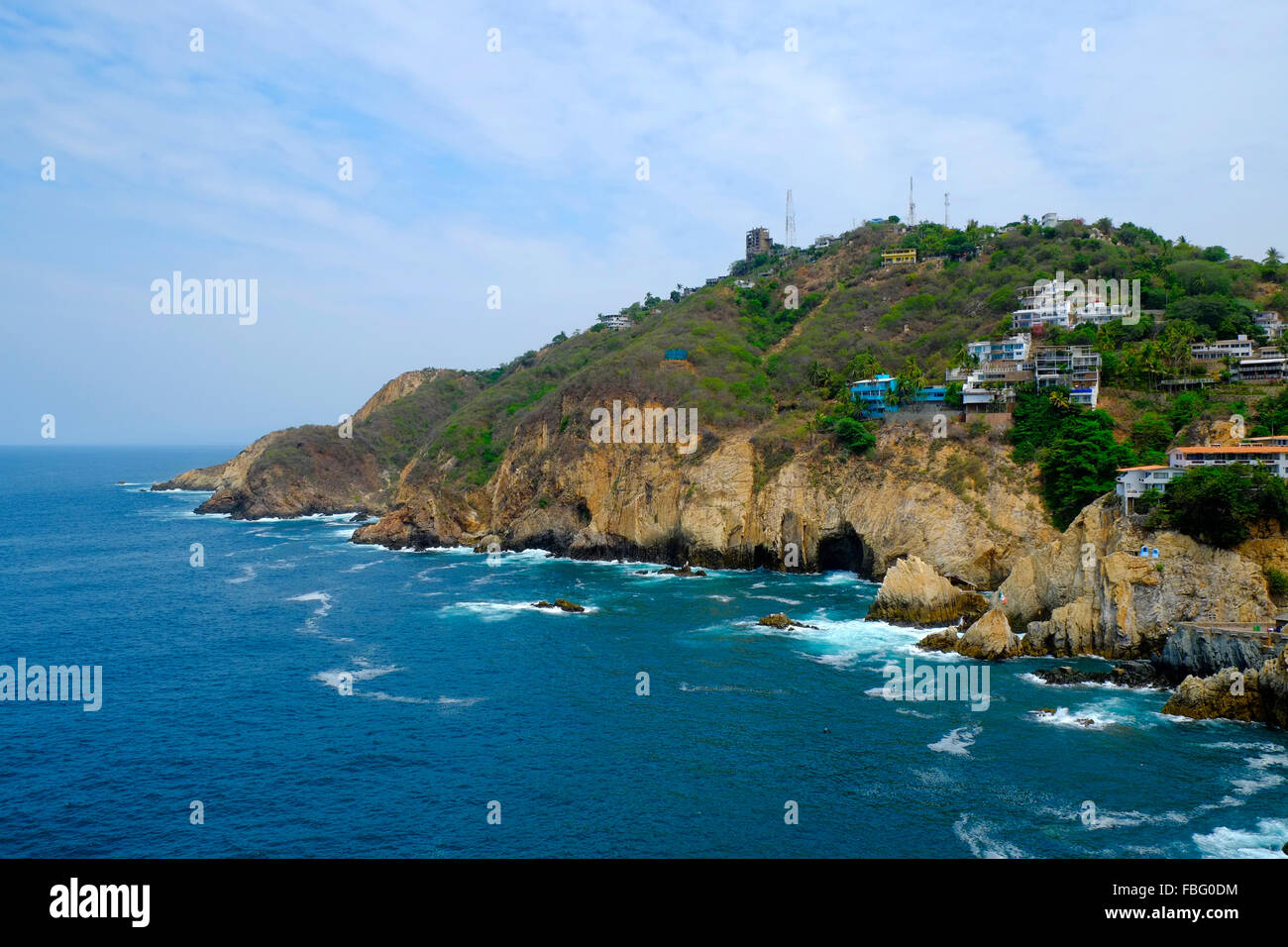 Coastline Acapulco Mexico Sierra Madre del Sur Mountains Stock Photo Alamy