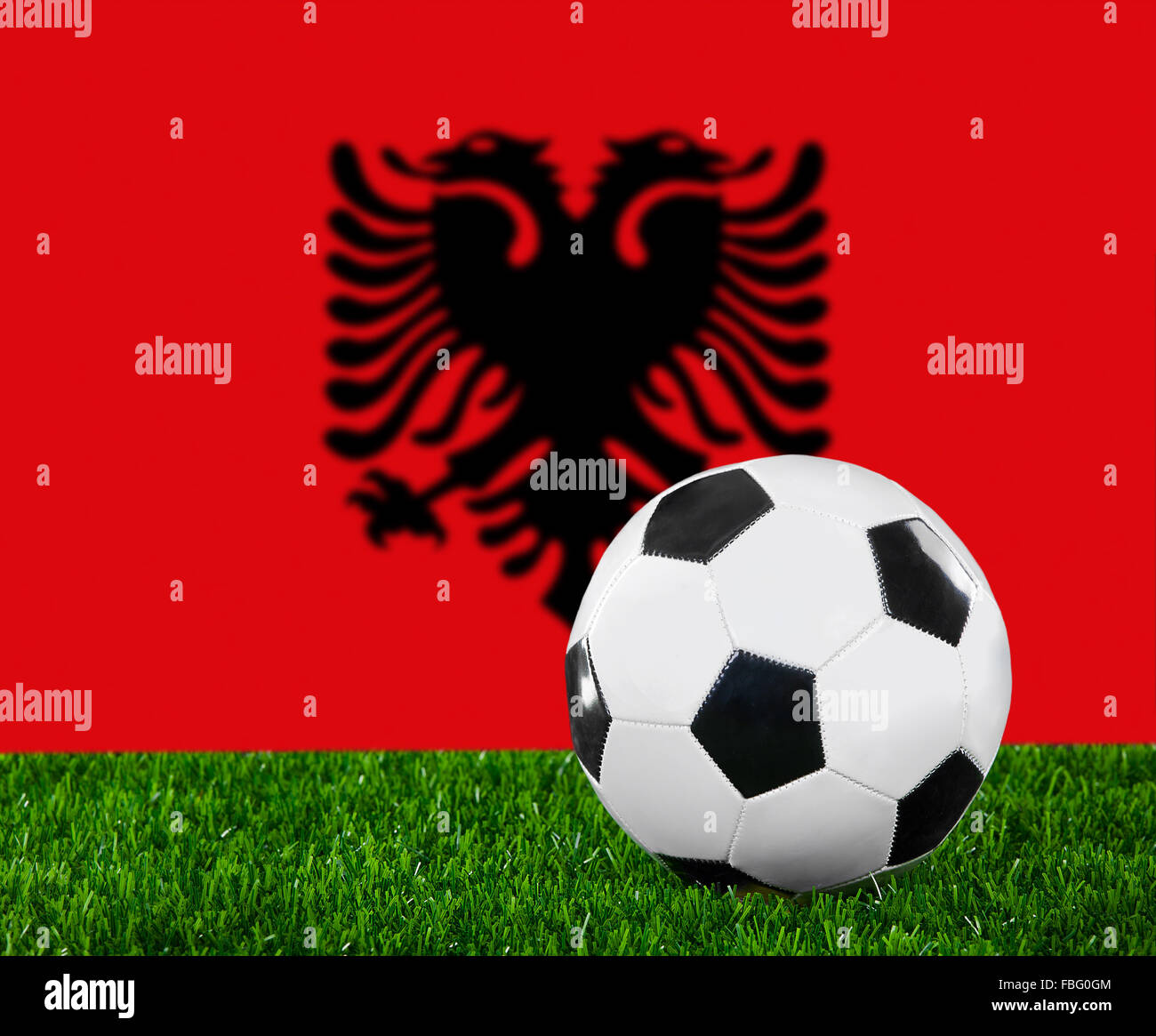 The Albanian flag Stock Photo Alamy
