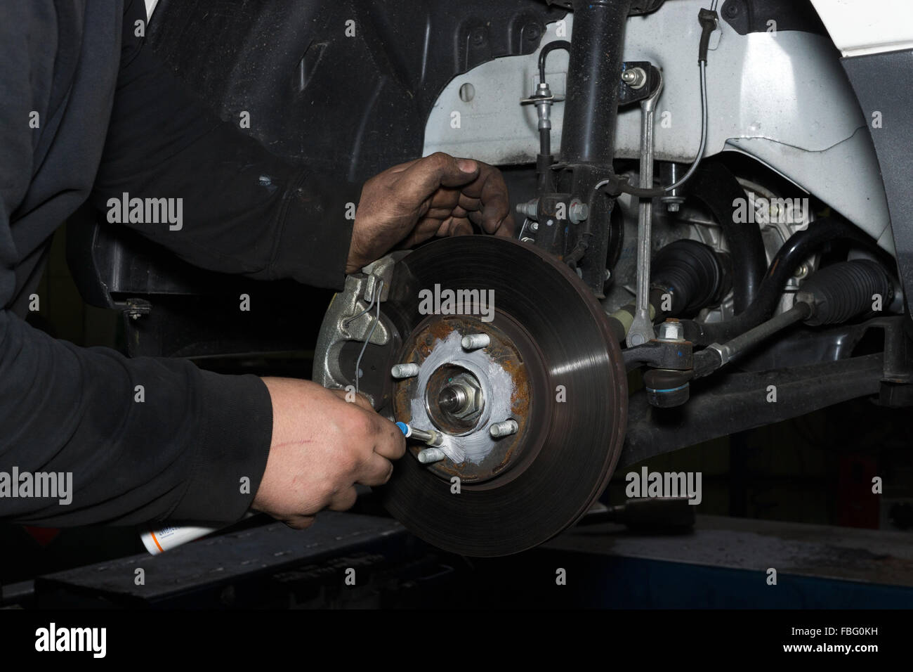 Changing Of Tyres In Octoeber Before Winter Season Stock Photo Alamy