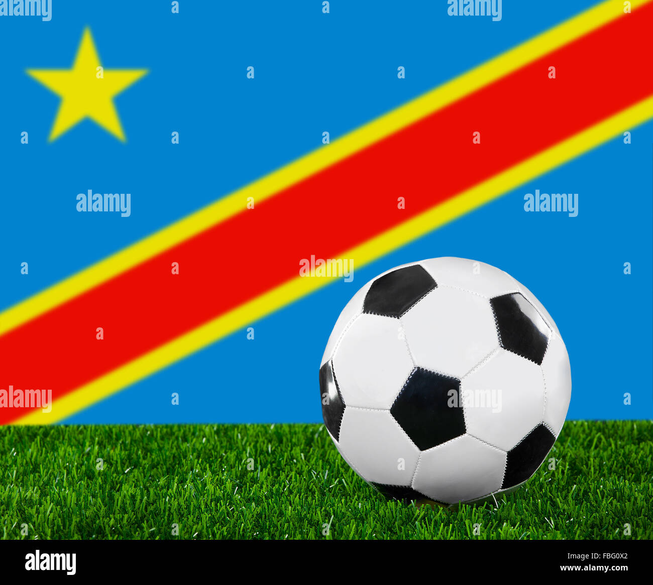 The Democratic Republic of the Congo flag Stock Photo - Alamy