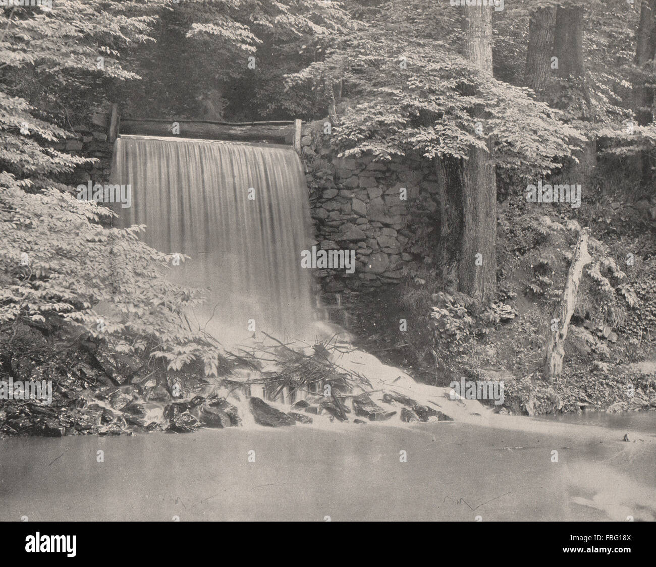 Independence Falls, Darby Creek, near Philadelphia, Pennsylvania, print 1895 Stock Photo