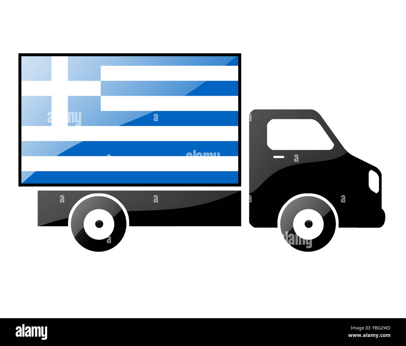 The Greek flag Stock Photo