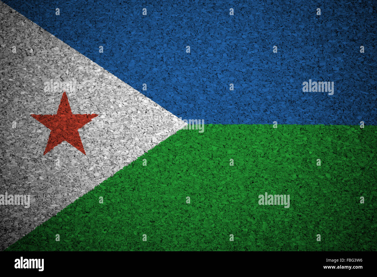 The Djibouti flag Stock Photo