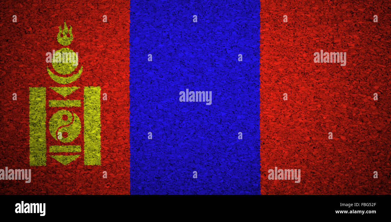 The Mongolian flag Stock Photo Alamy