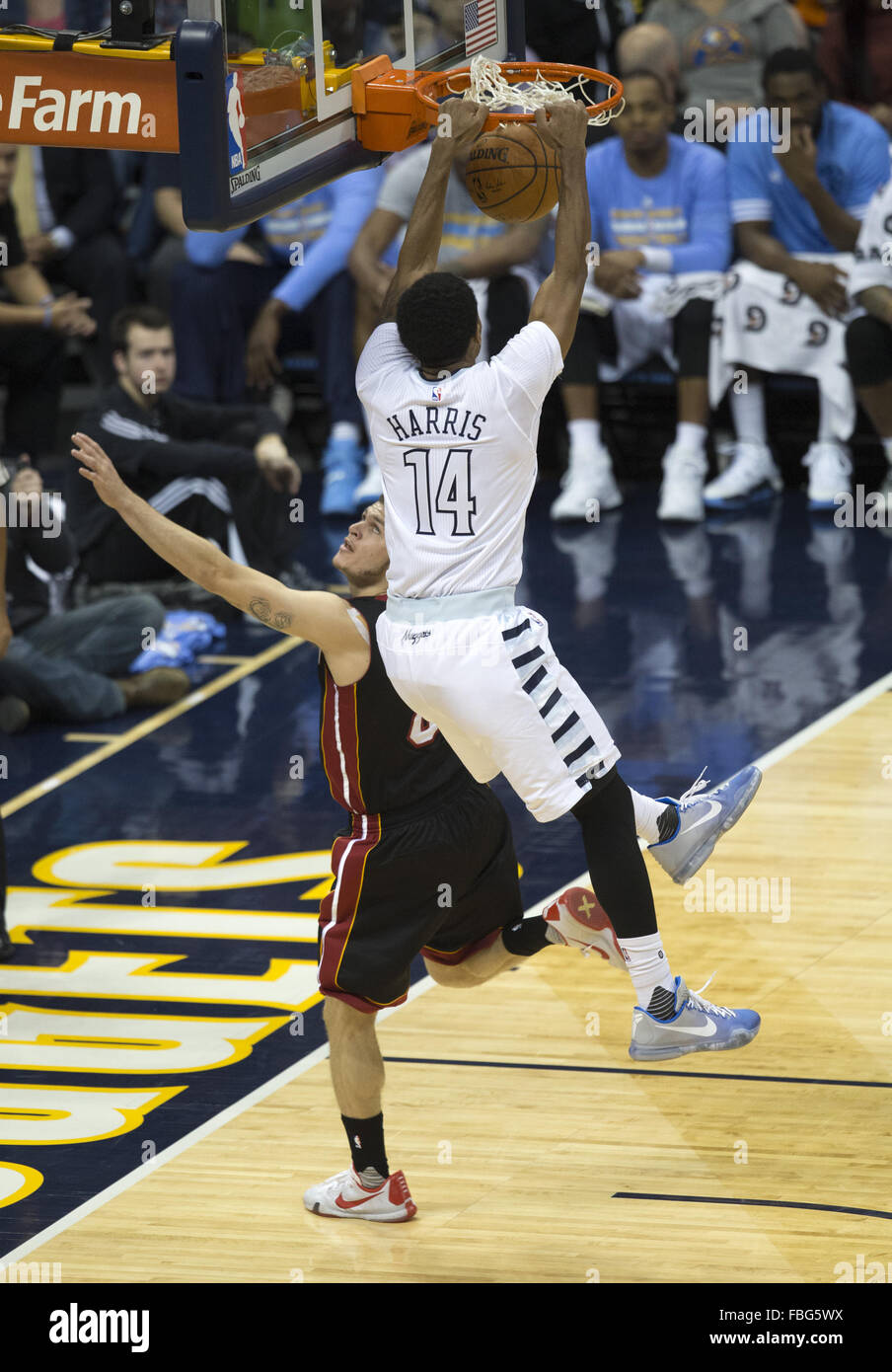 Denver, Colorado, USA. 15th Jan, 2016. Nuggets GARY HARRIS, center