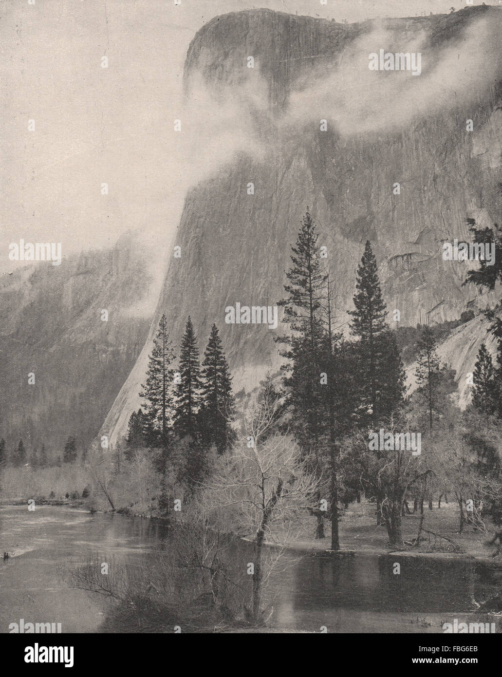 EI Capitan, Yosemite, California, antique print 1895 Stock Photo