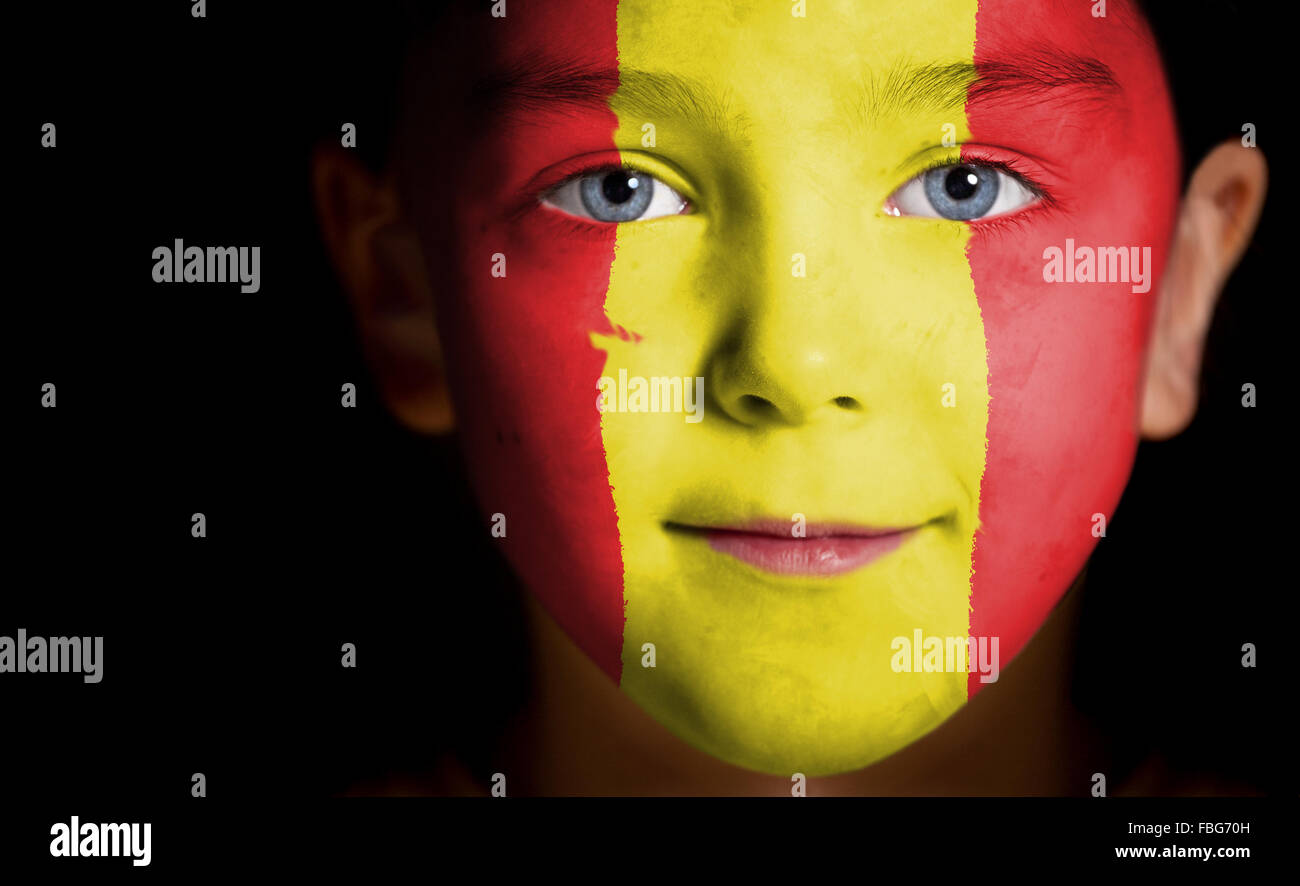 Human face painted with flag spanish hires stock photography and images Alamy
