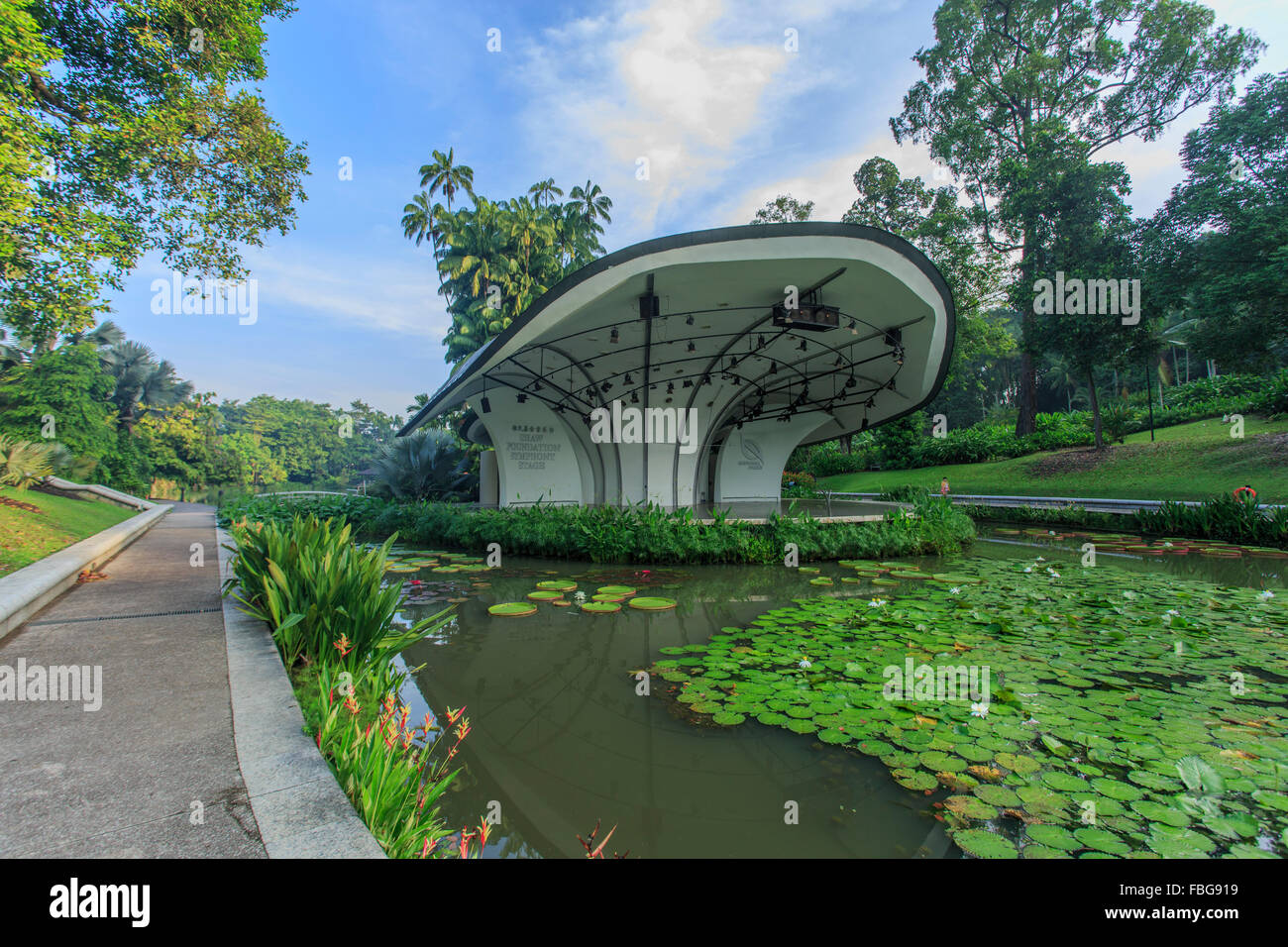 Shaw Amphitheater in Singapore Botanic Gardens Stock Photo - Alamy