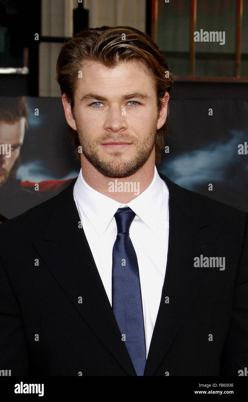Chris Hemsworth at the Los Angeles premiere of "Thor" held at the El