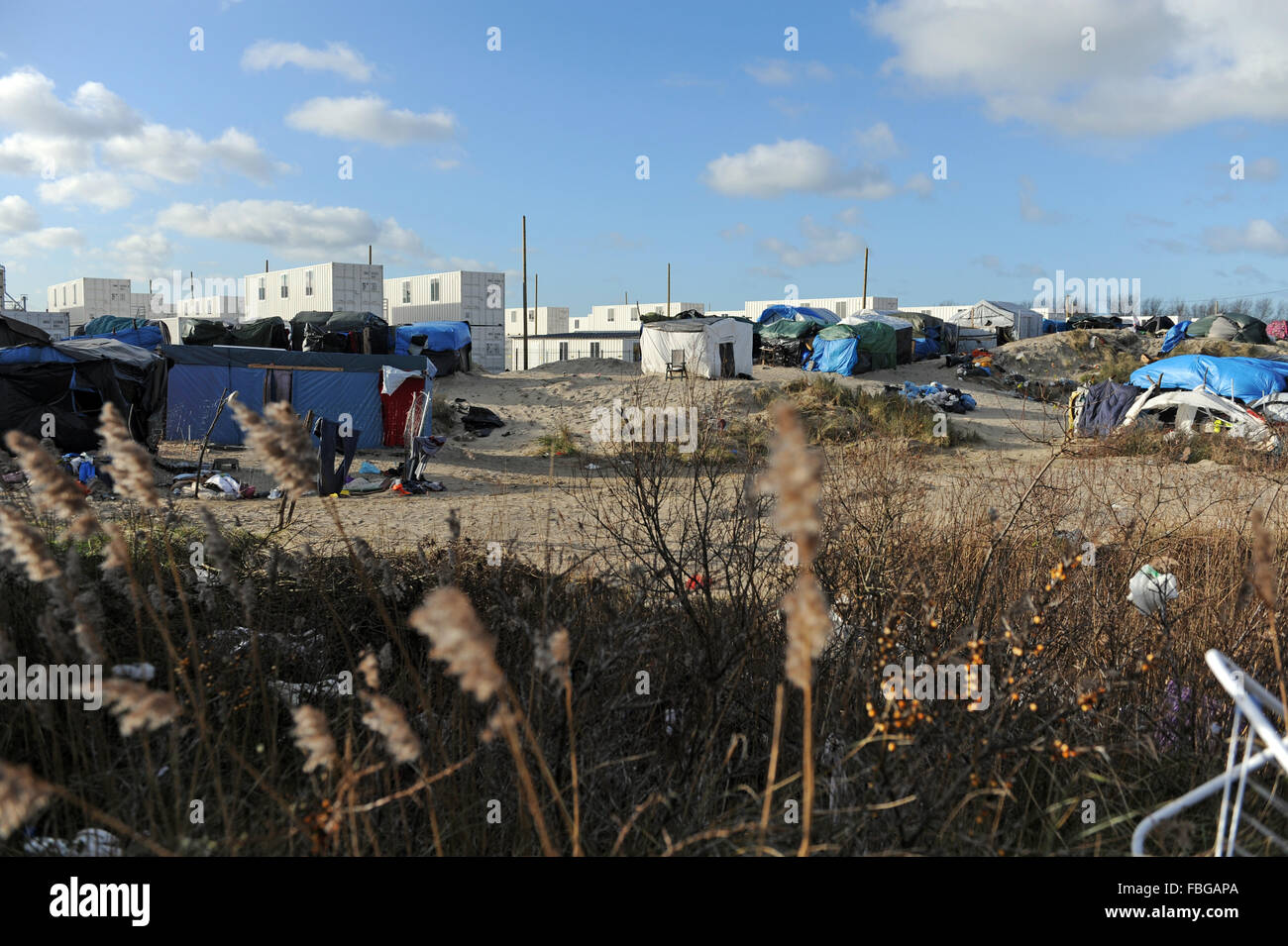 The Jungle, Calais, France. Friday January 15th 2016. New government built container