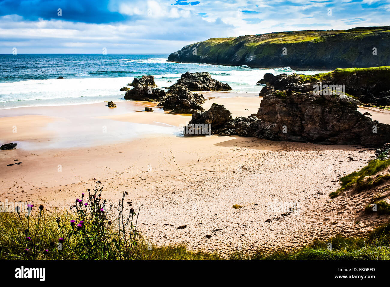 Award winning Durness spectacular beach, Sutherland, Scotland Stock Photo
