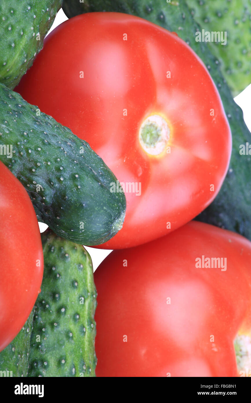 cucumber and tomato Stock Photo - Alamy