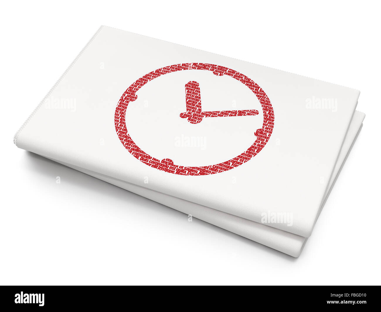 Time concept Clock on Blank Newspaper background Stock Photo Alamy