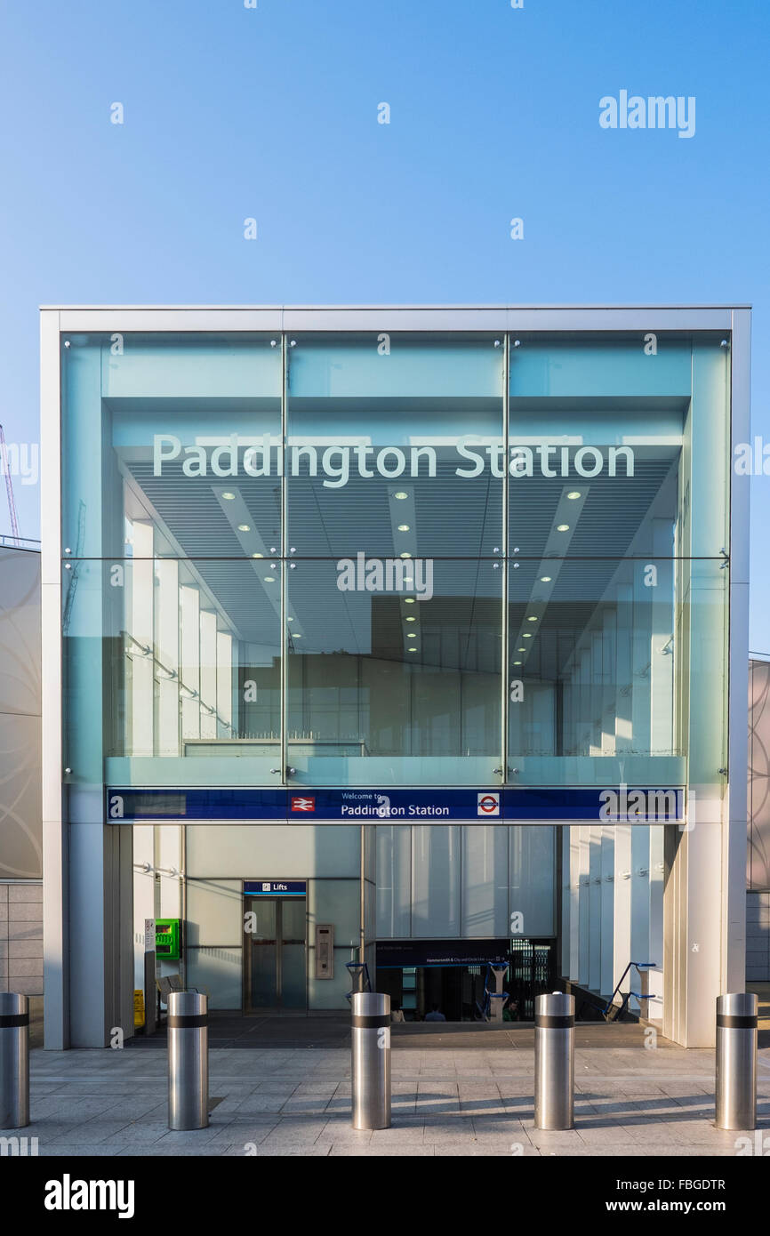New Paddington station entrance/exit, London, England, U.K Stock Photo