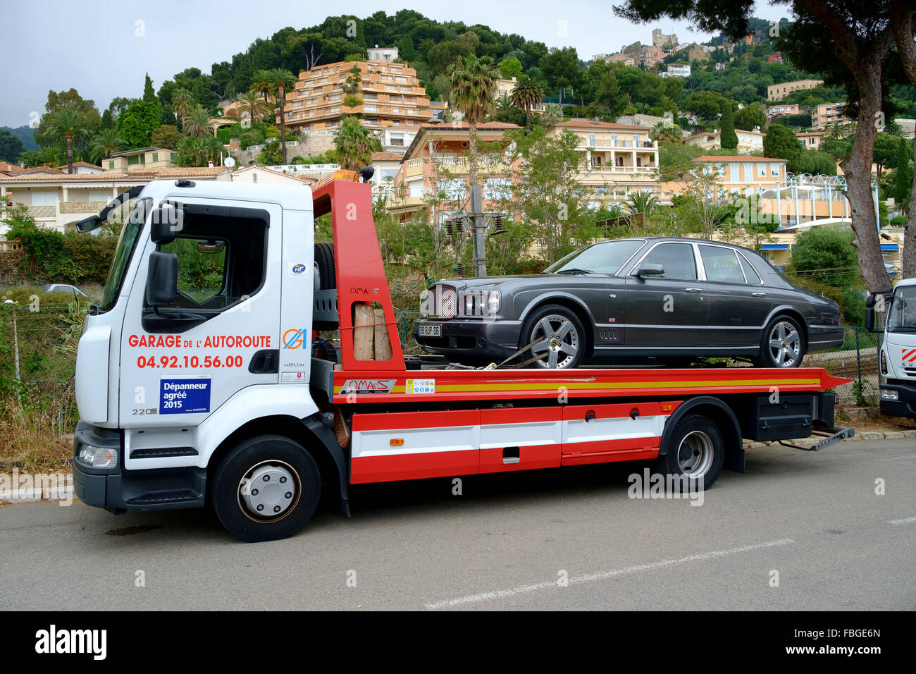 rolls royce car vehicle transporter french riviera france Stock Photo