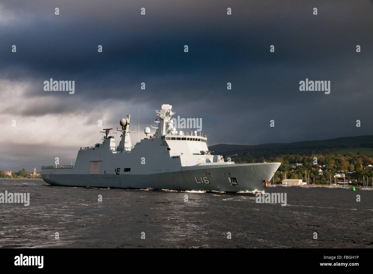 Danish warship HDMS Absalon Stock Photo
