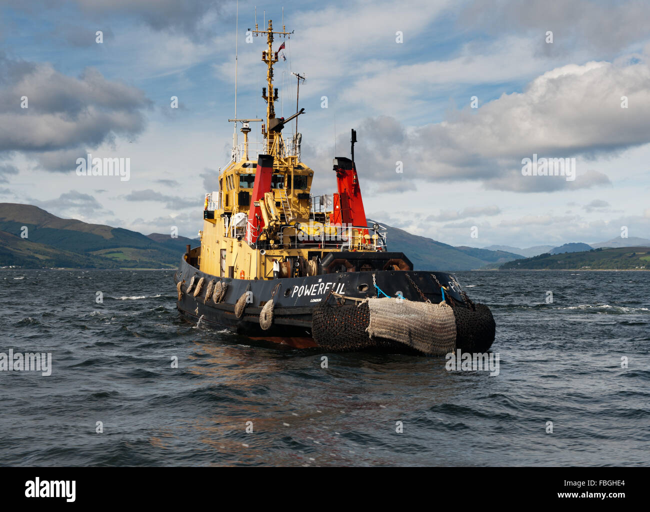 SD Powerful operated by Serco on behalf of the Royal Navy whilst based at Faslane Stock Photo