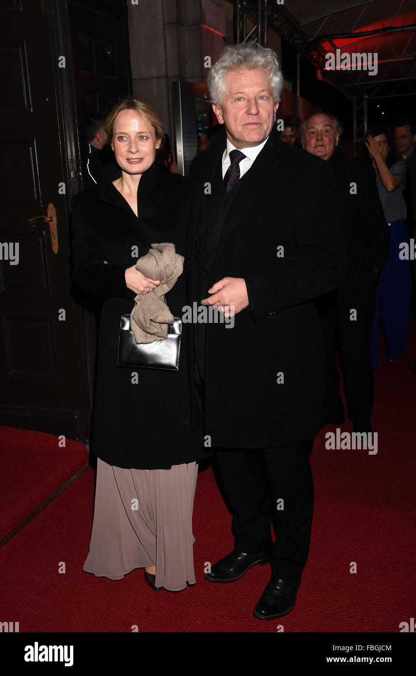 Munich, Germany. 15th Jan, 2016. Actor Miroslav Nemec And His Wife