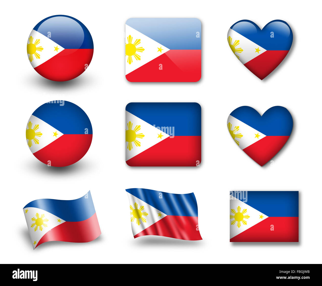 The Philippines flag Stock Photo - Alamy