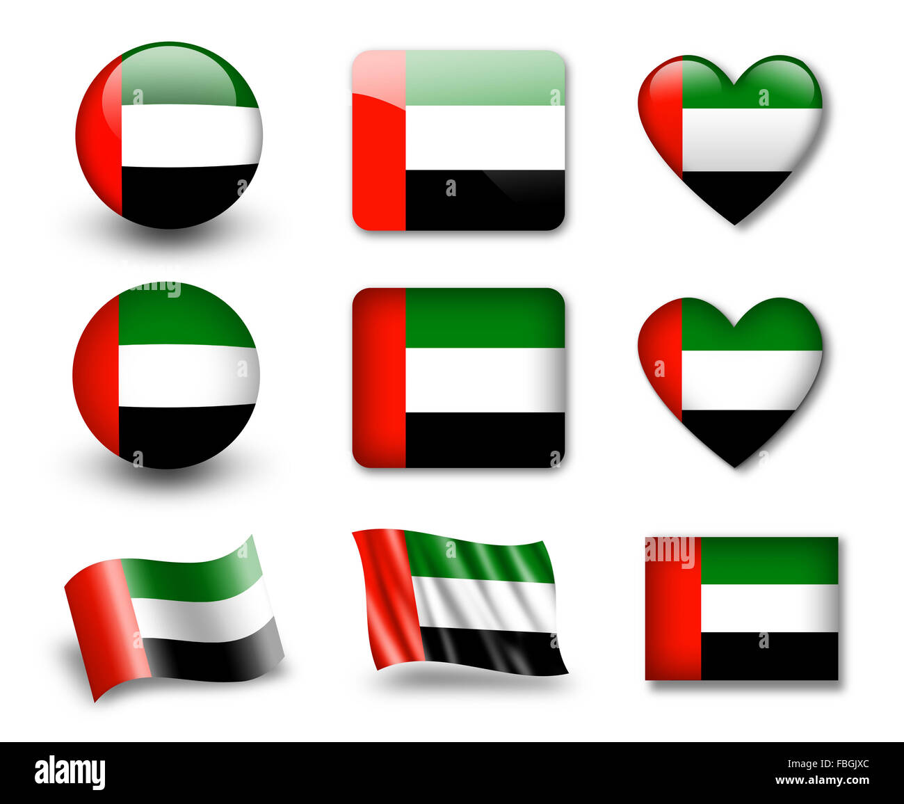 The UAE flag Stock Photo