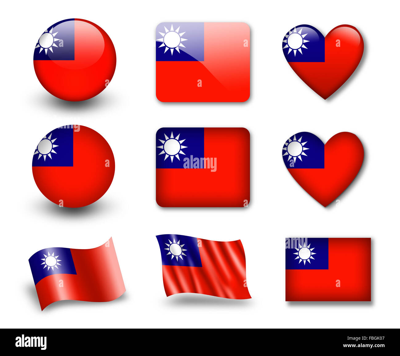 The Taiwan flag Stock Photo Alamy