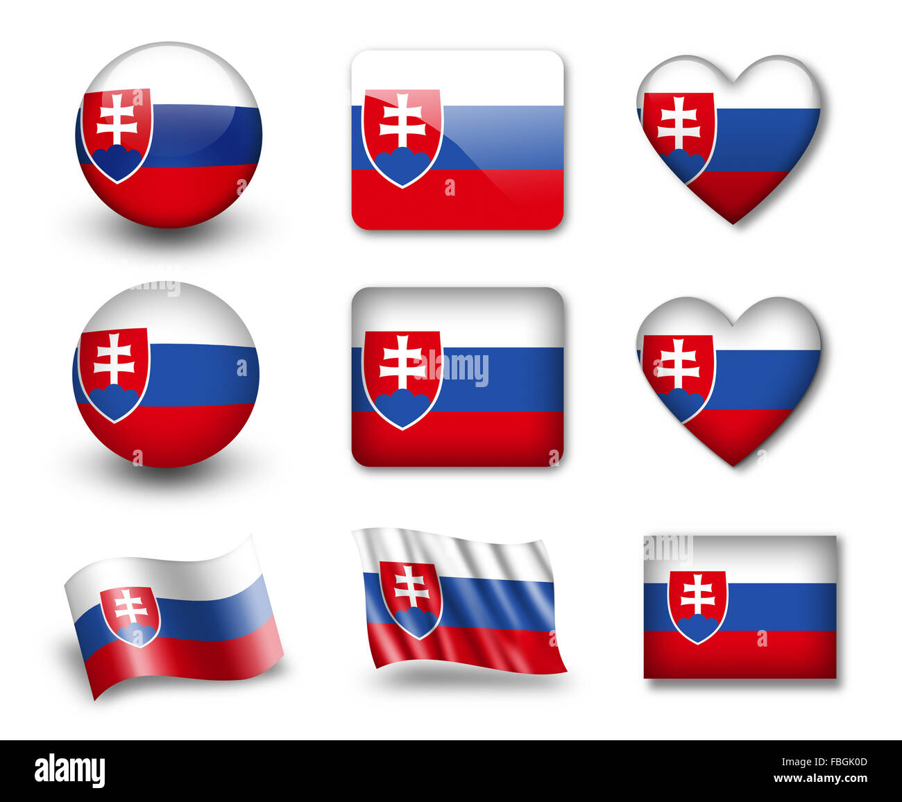 The Slovakia flag Stock Photo - Alamy