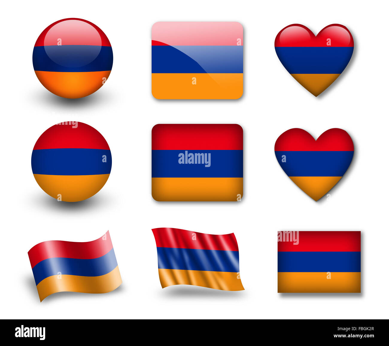 The Armenian flag Stock Photo - Alamy